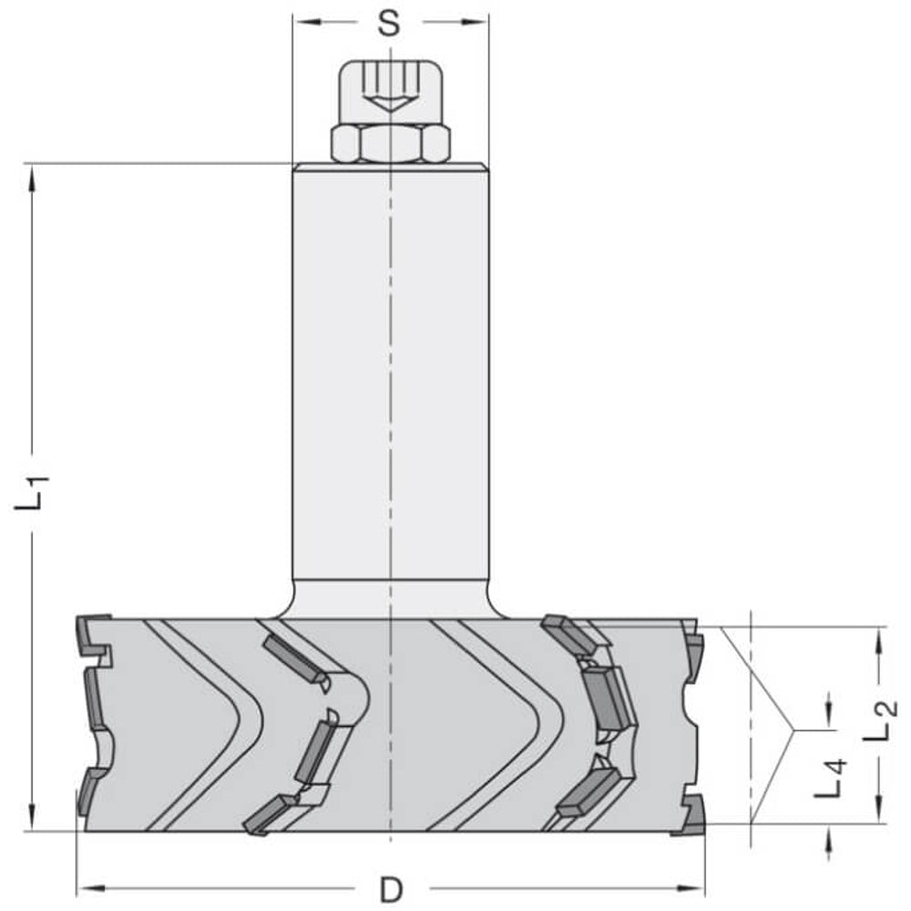 Diamant Kantenfrees Ø 80 x 25 mm, TL=85 mm, S=25 mm, Z=3, DP