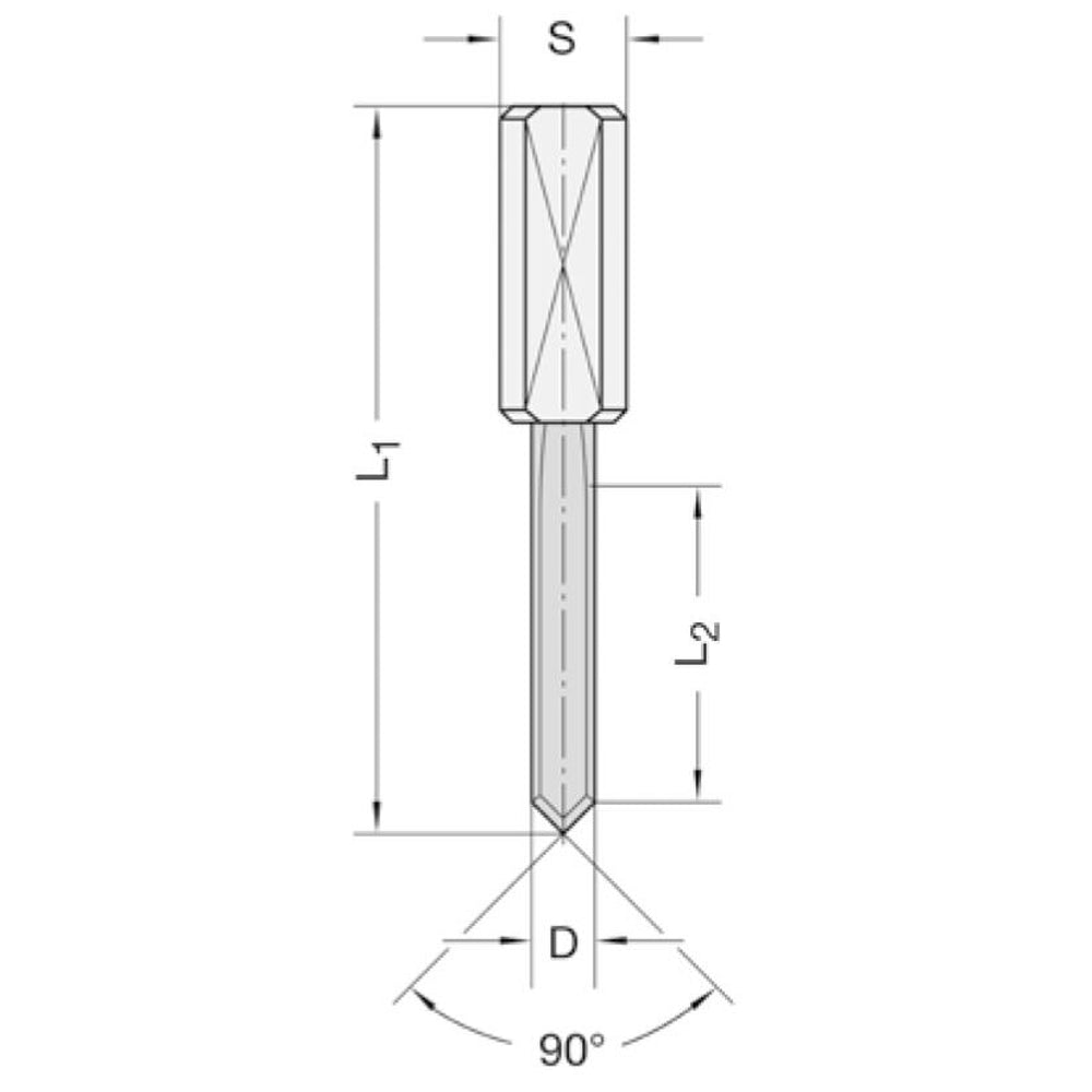 VHW Boorstift Z1 4x32x70mm