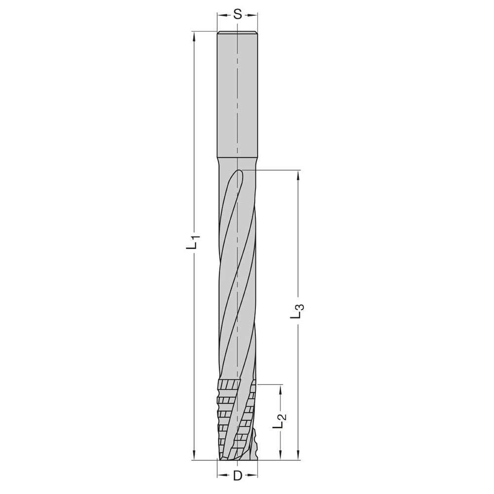 Slotkastfrees Ø=16 x 120 mm, TL=175 mm, S=16 mm, VHW, Z=2