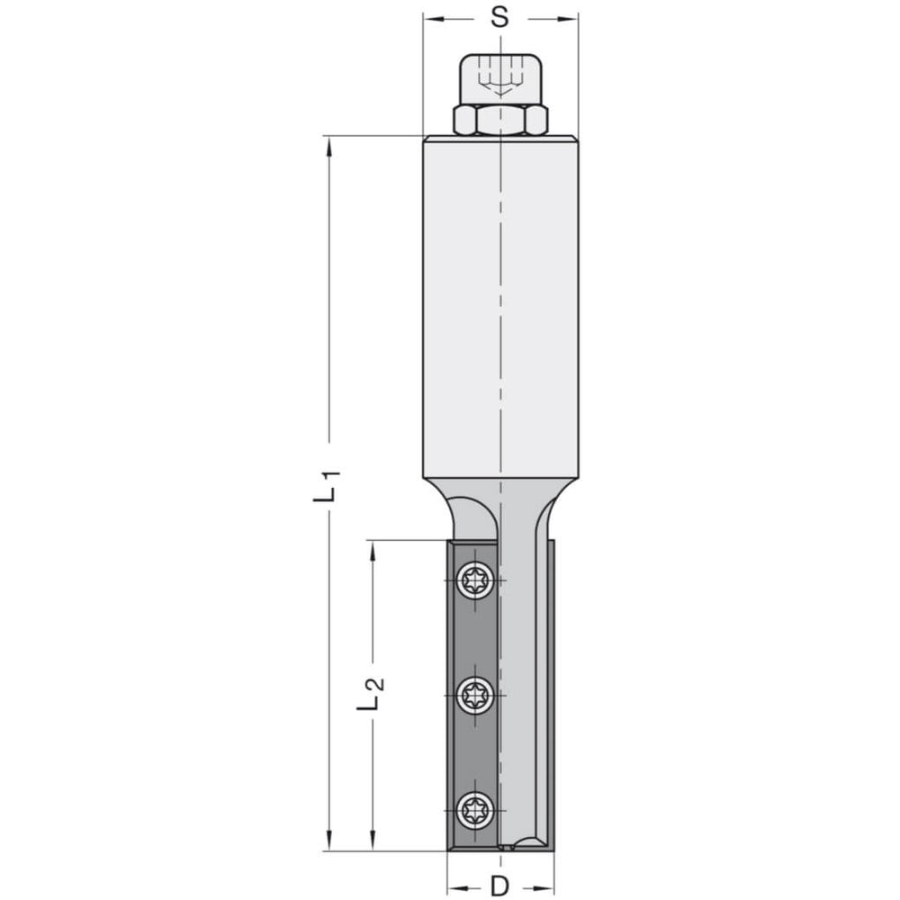 Keermesgroeffrees Ø 18 x 50 mm, TL=115 mm, S=20 mm, Z=2, HW
