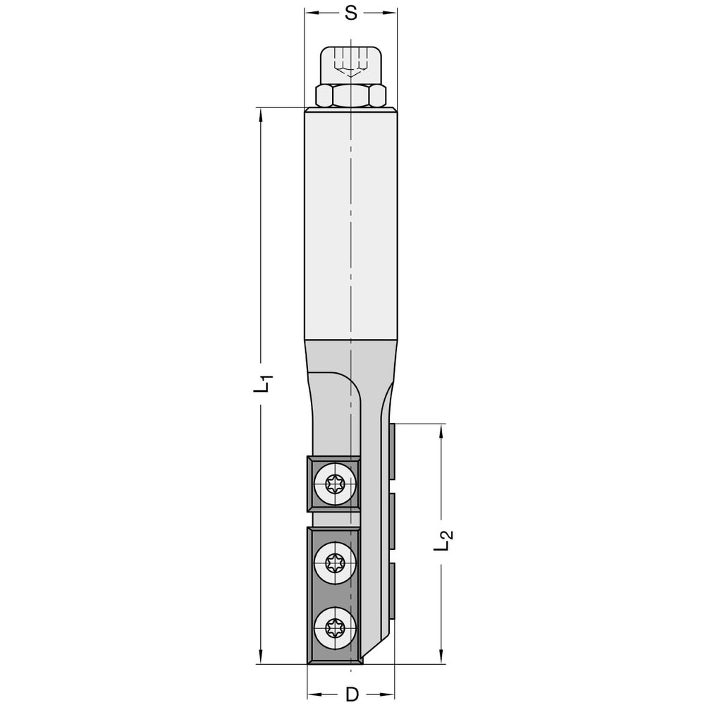Keermesgroeffrees Ø 20 x 50 mm, TL=120 mm, S=20 mm, Z=2, HW