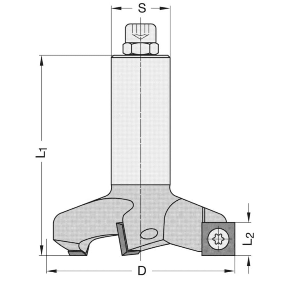 Keermes Vlakfrees Ø=80 mm, L2=14 mm, S=20 mm, HW, Z=3