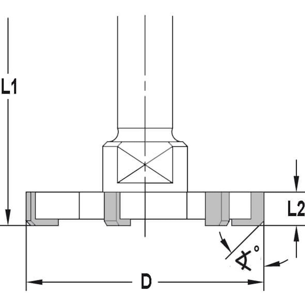 Vlakfrees Ø 52 x 7 mm, TL=60 mm, S=12 mm, HW