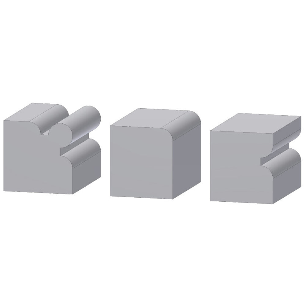 Spitskantenfrees R=4,8 mm met dubbel lager, D=25,4 mm, Binnendraad M12, HW
