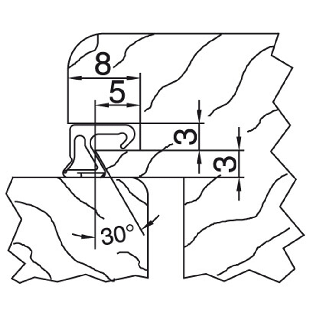 Afdichtingsfreesset met geleidelager, Binnendraad M10, HW