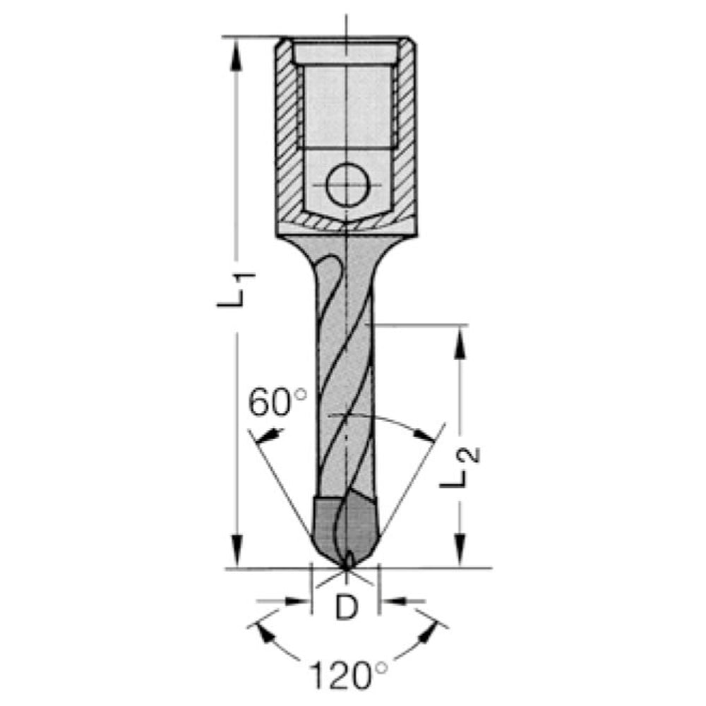 Drevelboor 5x28x61mm daktand links