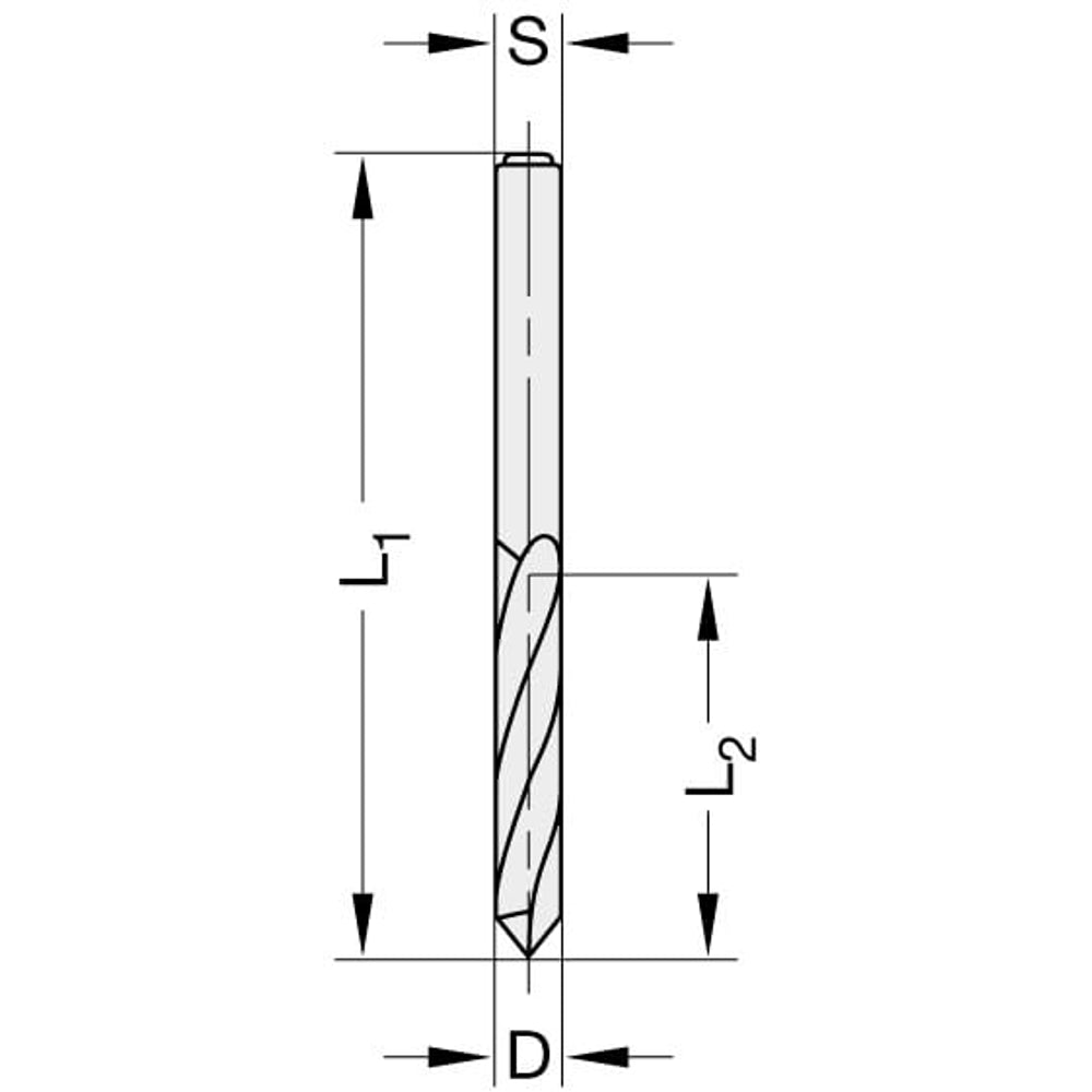 Spiraalboor 5 x 26 mm TL=62 links
