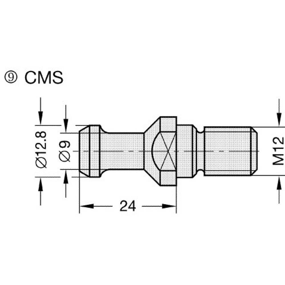 Aantrekbout D=12,8/9mm f. CMS