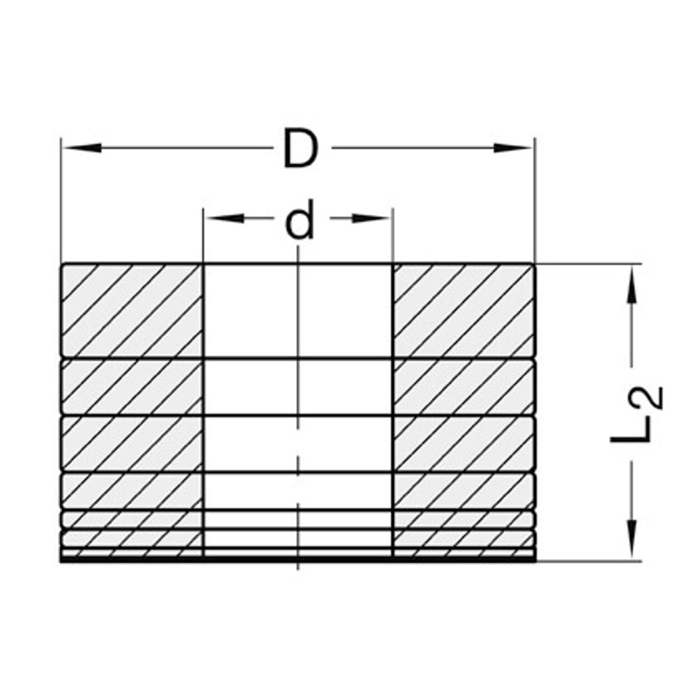 Tussenringen set met spie, D=35 mm x d=20 mm