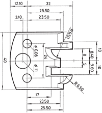 Profielmes (WS) en spaanbegrenzer Nr. 96 (K-1)