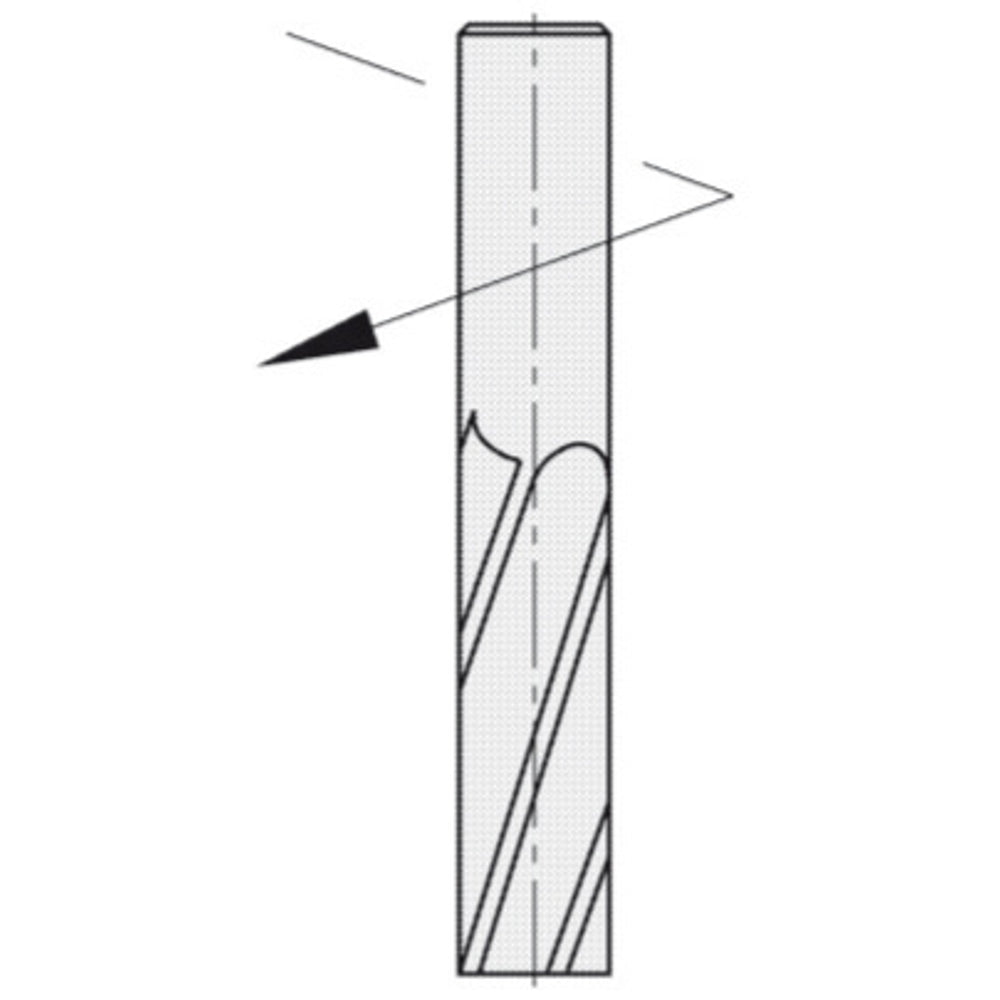 Spiraalgroeffrees Ø 5 x 45 mm, TL=100 mm, S=8 mm, VHW