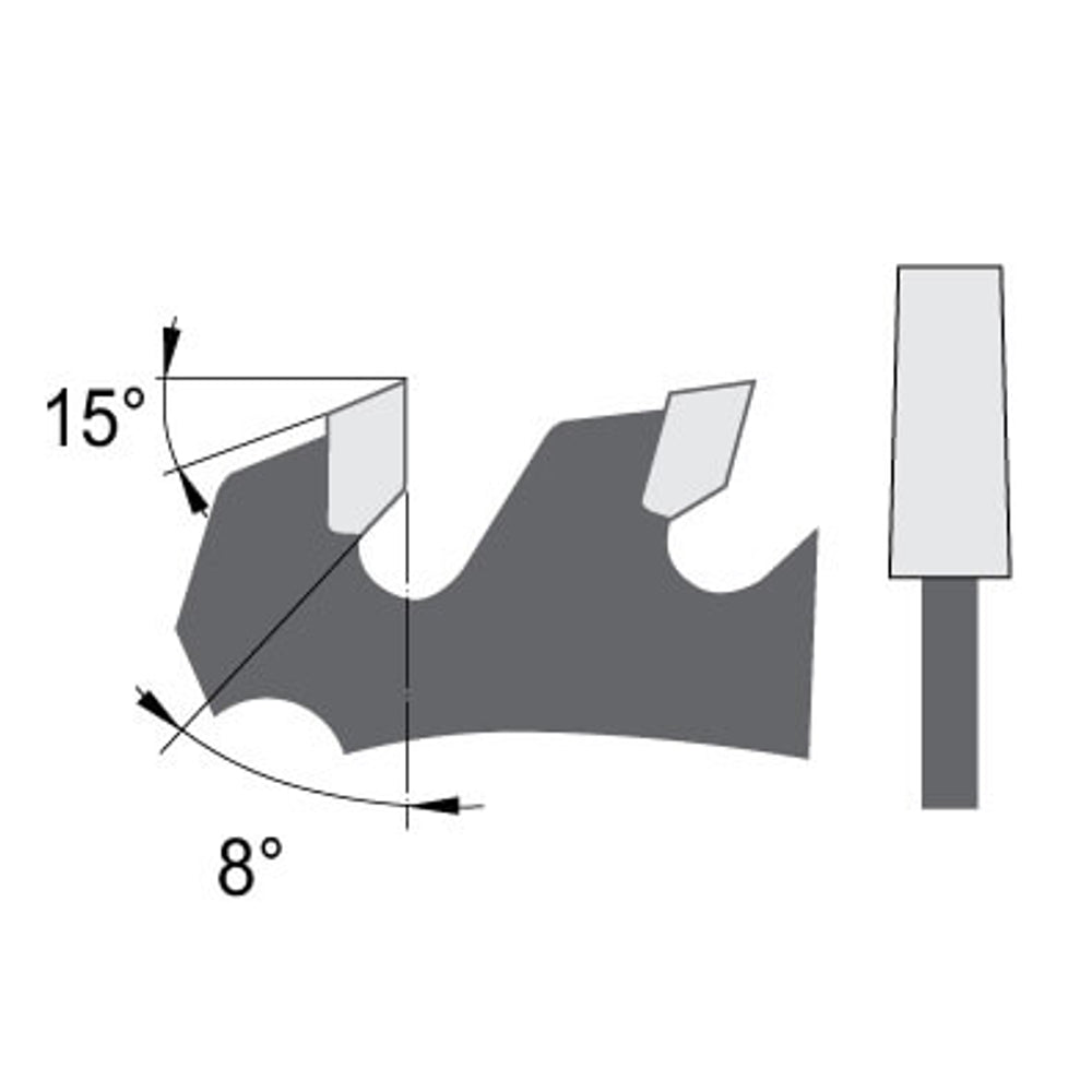 Voorritszaagblad Ø 125 mm, asgat 20 mm, B=3,1-4,3 mm, Z=24 Vlaktand Konisch, HW