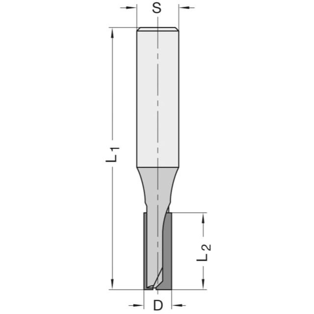 Diamant Groeffrees Recht Ø 6 x 15 mm t.b.v. Fixchip®, S=6 mm, DP, Z=2