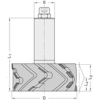 Diamant Kantenfrees Ø 50 x 48 mm, TL=110 mm, S=25 mm, Z=3, DP
