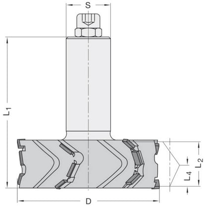 Diamant Kantenfrees Ø 80 x 25 mm, TL=85 mm, S=25 mm, Z=3, DP