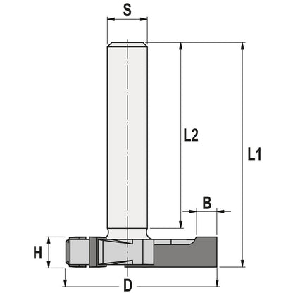 Diamant Frees Ø 35 mm t.b.v. Fixchip®, H=6,0 mm, Z=3, DP