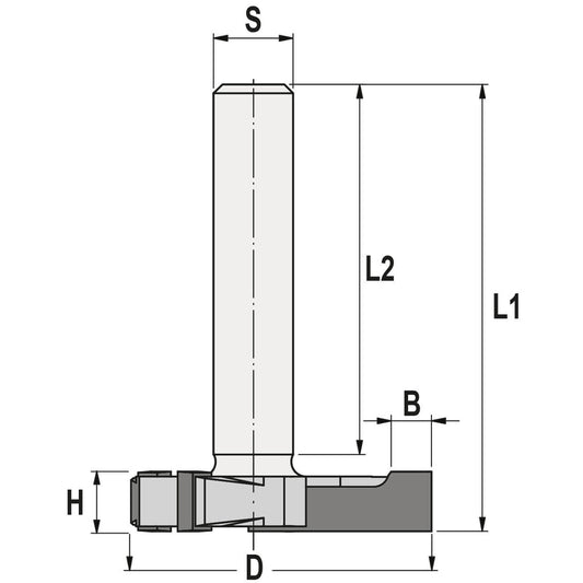 Diamant Frees Ø 35 mm t.b.v. Fixchip®, H=6,0 mm, Z=3, DP