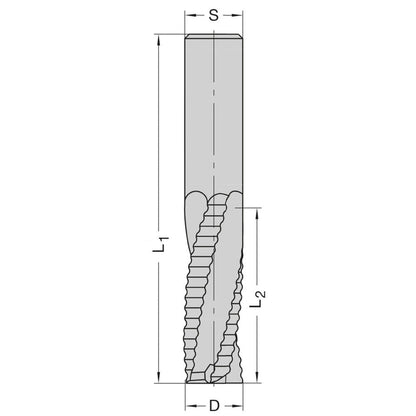 VHW Schrob-Spiraalgroeffrezen Z=3 14x45mm