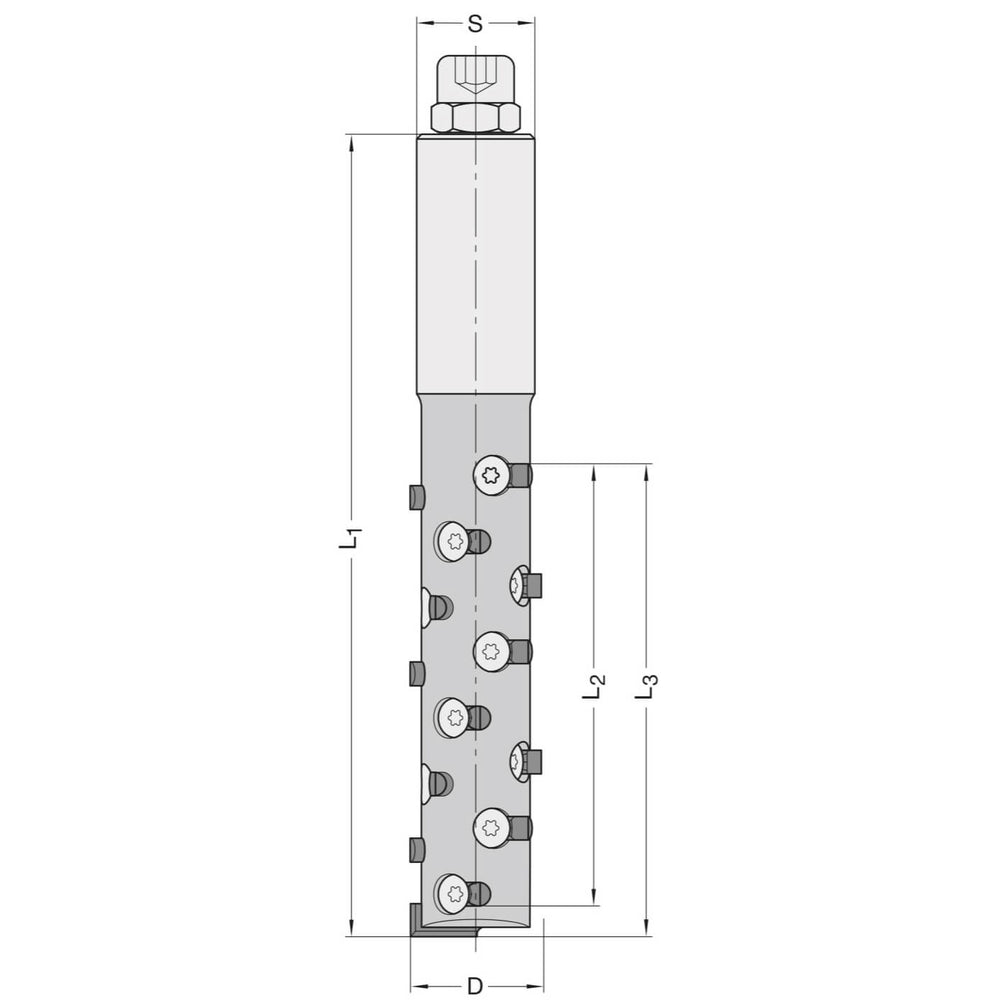 Novitec Schrobfrees Ø 24 x 48 mm, TL=118 mm, S=25 mm, Z=3+1, HW