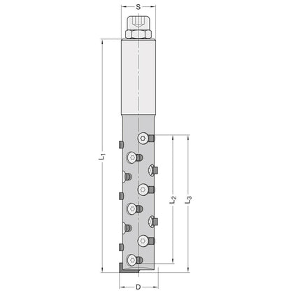 Novitec Schrobfrees Ø 24 x 48 mm, TL=118 mm, S=25 mm, Z=3+1, HW