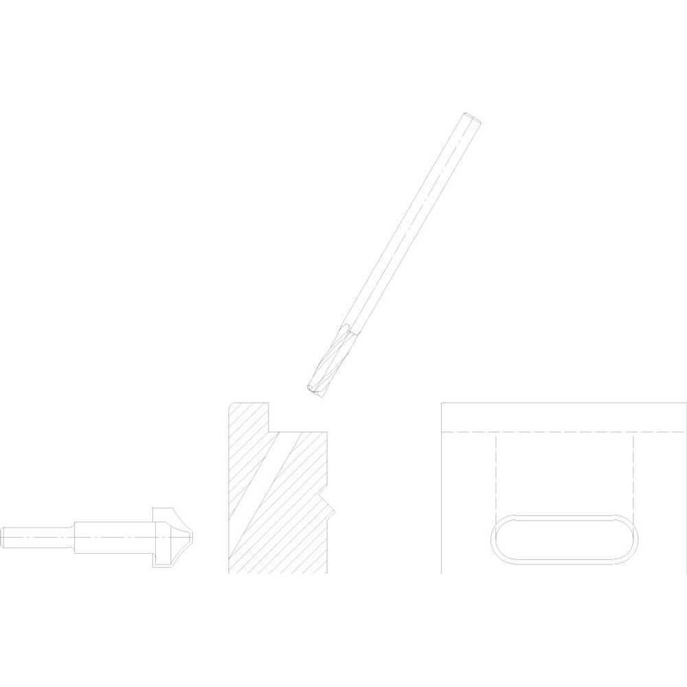 Verzinkfrees Ø 24 x 16 mm, TL=78 mm, S=8 mm, VHW