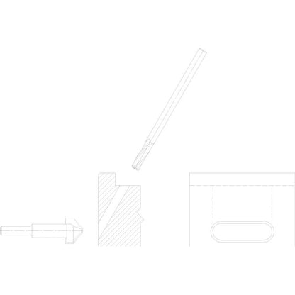 Verzinkfrees Ø 24 x 16 mm, TL=78 mm, S=8 mm, VHW