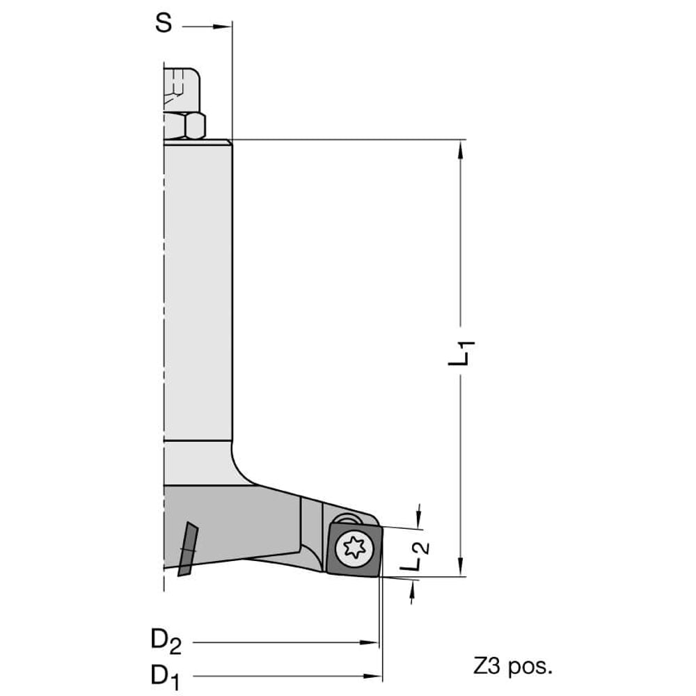Keermes Vlakfrees Ø=122/120 mm, L2=8 mm, S=25 mm, HW, Z=3