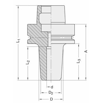 Krimp-opname ThermoTec HSK-F 63