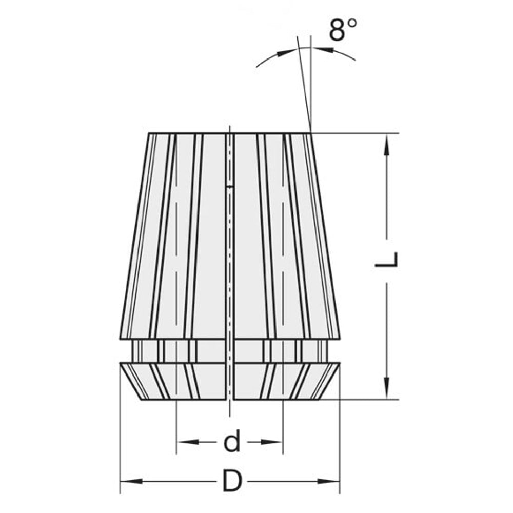 Spantang 428 E / ER20 d=8mm