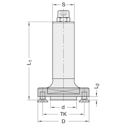 Freesdoorn d=22x4mm S=25x65mm m.E.