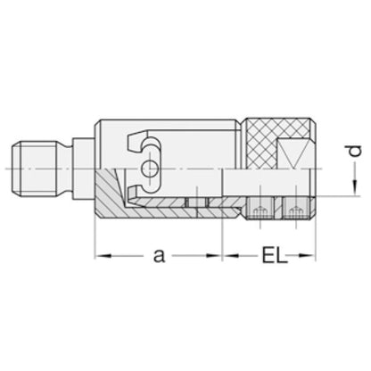 Snelspanreduceerstuk opname 10 mm