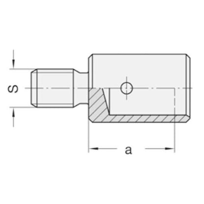 Snelspanreduceerstuk opname 10 mm l
