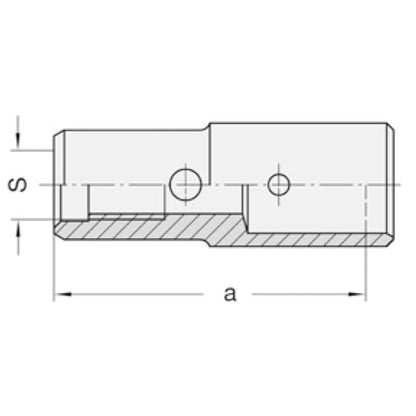 Snelspanreduceerstuk opname 10 mm l
