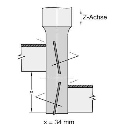 Keermesgroeffrees Ø 20 x 28 mm, TL=130 mm, S=25 mm, Z=2+2, HW