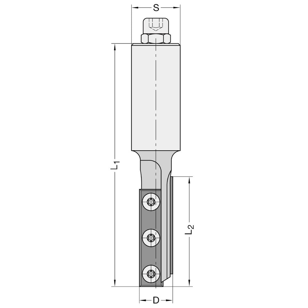Keermesgroeffrees Ø 18 x 55 mm, TL=125 mm, S=25 mm, Z=2, HW