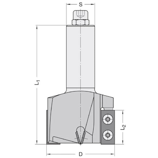 HW Keermes Kanten-/ Sponningfrees D=60x30mm