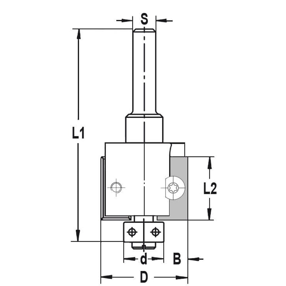 Keermessponningfrees D=32 B=8 lager 16