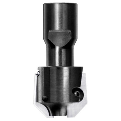 UNITEC houder met fasekeermessen 45° zonder lager, L3=5 mm, Binnendraad M10, HW