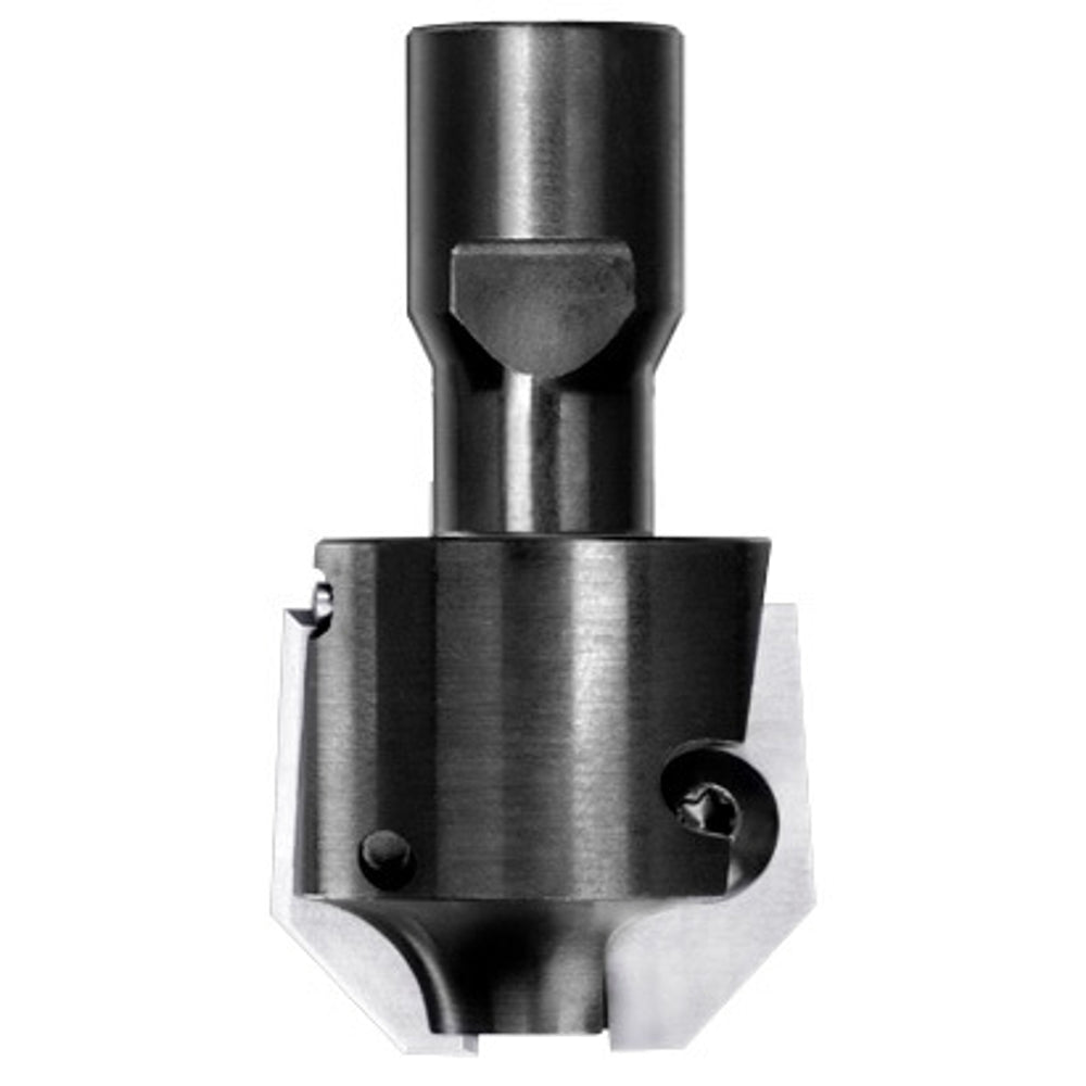 UNITEC houder met fasekeermessen 45° zonder lager, L3=8 mm, Binnendraad M12, HW