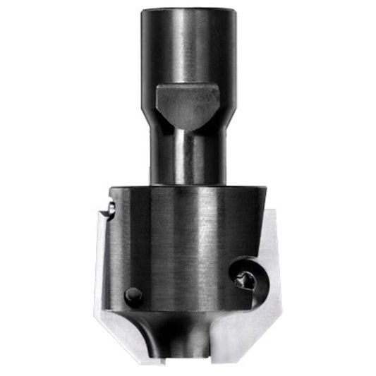 UNITEC houder met fasekeermessen 45° zonder lager, L3=8 mm, Binnendraad M12, HW