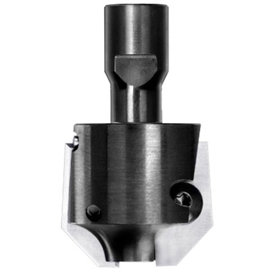 UNITEC houder met fasekeermessen 45° zonder lager, L3=10 mm, Binnendraad M12, HW