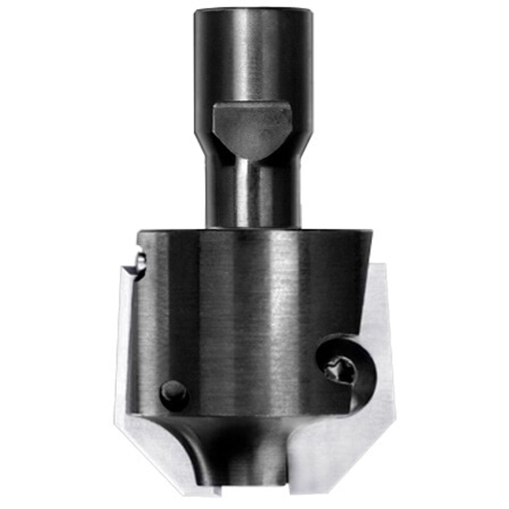 UNITEC houder met fasekeermessen 45° zonder lager, L3=10 mm, Binnendraad M10, HW