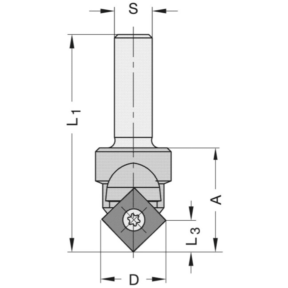 Keermessiergroeffrees, D=17 mm, S=10 mm, HW, Z=1