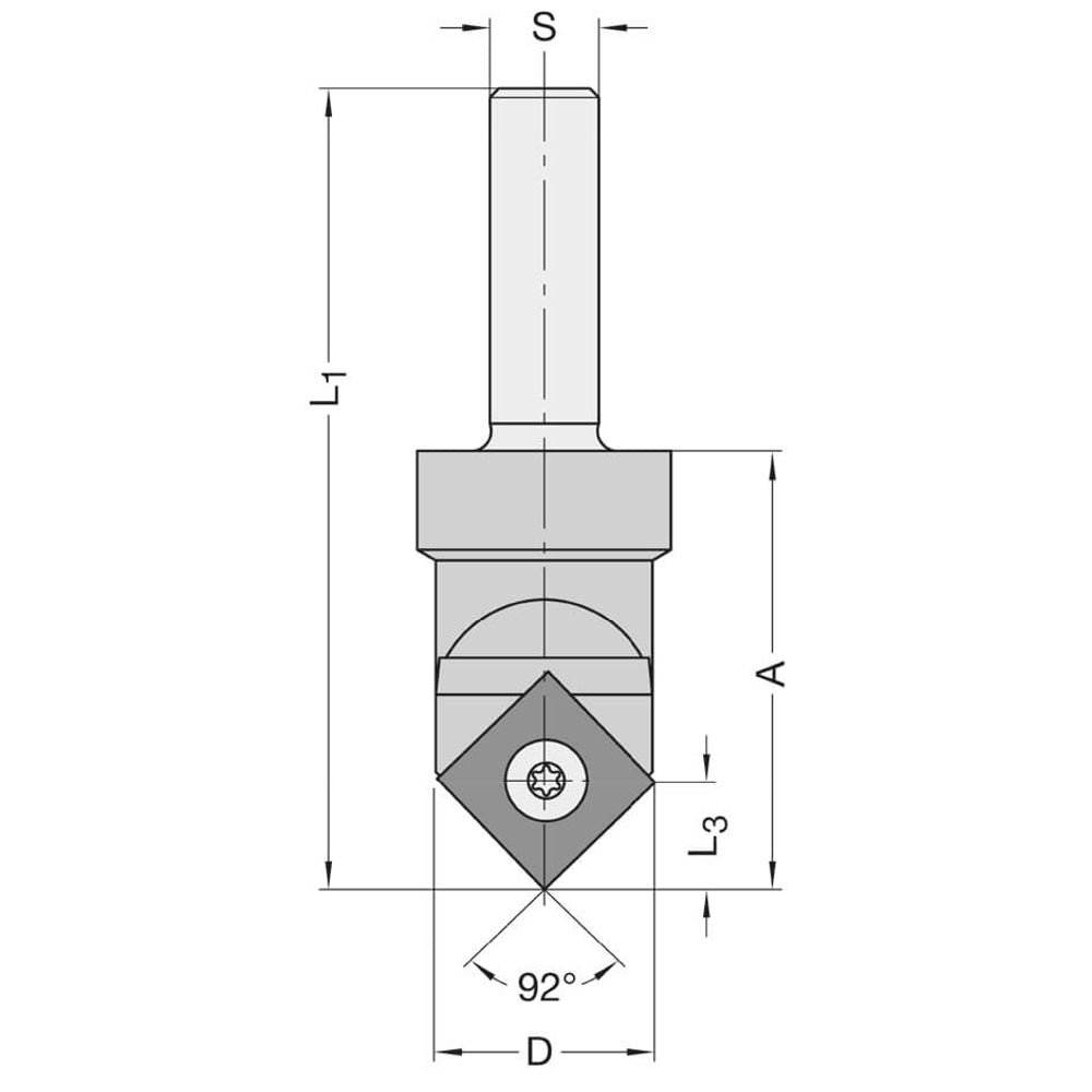 Keermessiergroeffrees, D=24 mm, S=12 mm, HW, Z=1