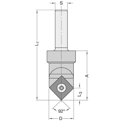 Keermessiergroeffrees, D=24 mm, S=12 mm, HW, Z=1