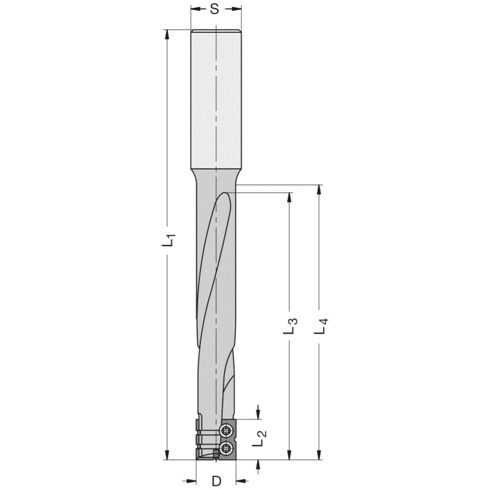 Keermes Slotkastfrees Ø=18 x 105 mm, TL=170 mm, S=20 mm, HW, Z=2