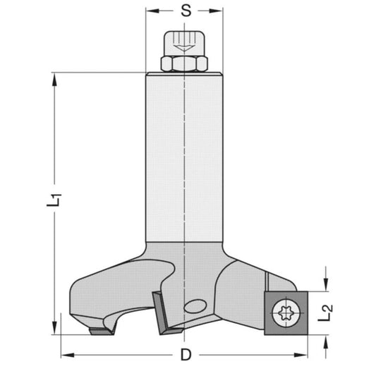 Keermes Vlakfrees Ø=80 mm, L2=14 mm, S=20 mm, HW, Z=3