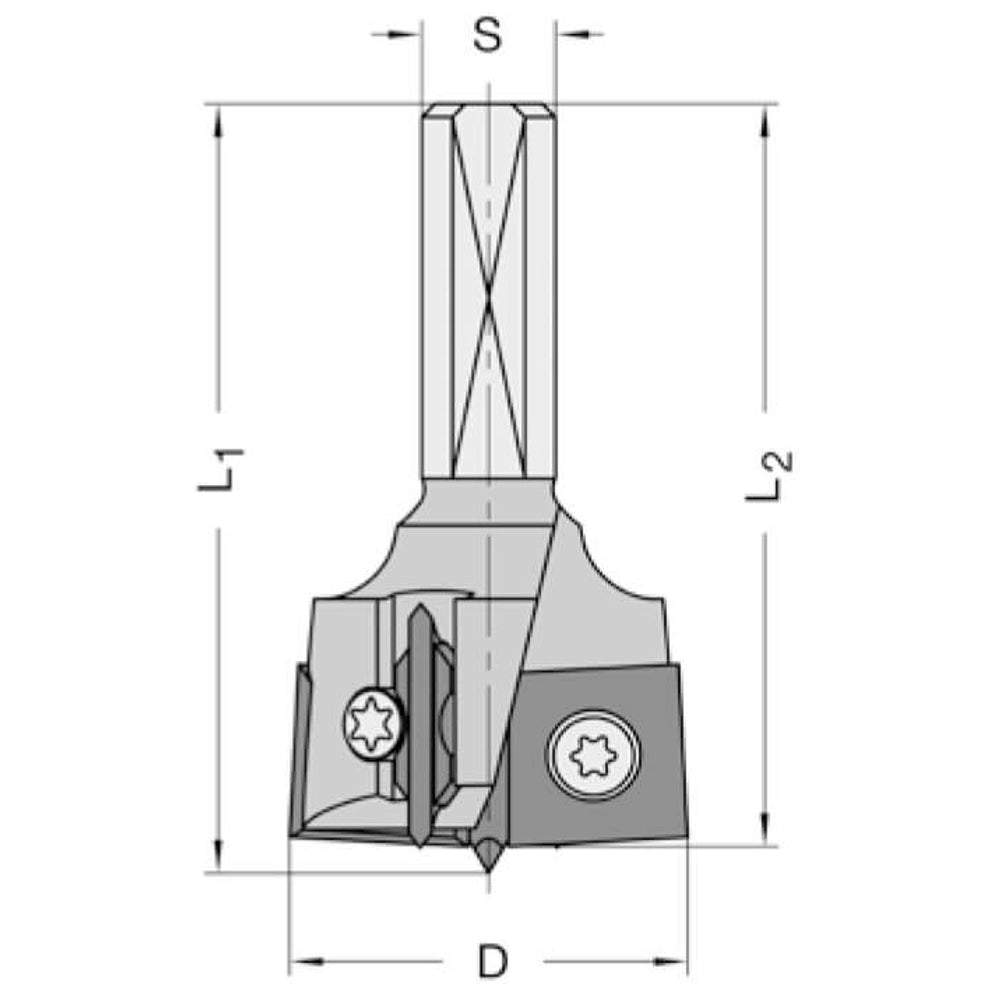 HW Keermes Cilinderkopboor Z2+2, 35x57,5mm