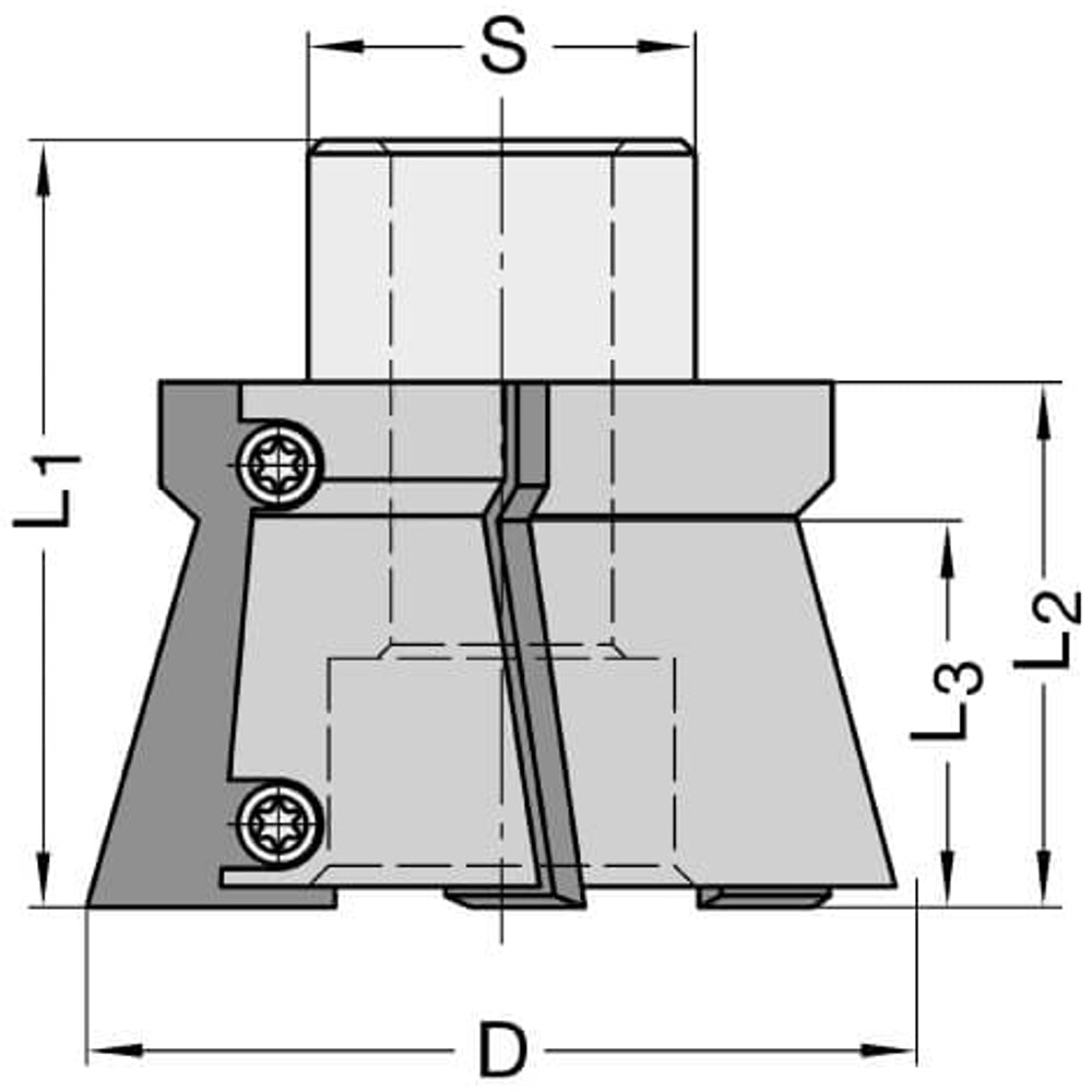 Keermes Zwaluwstaartfrezen Ø=65 x 48 mm, S=28/16 mm, HW, Z=3