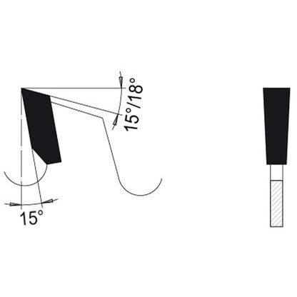 Groefzaag Ø 125 mm, asgat 30 mm, B=4,50 mm, Z=12 Vlaktand SDB, HW